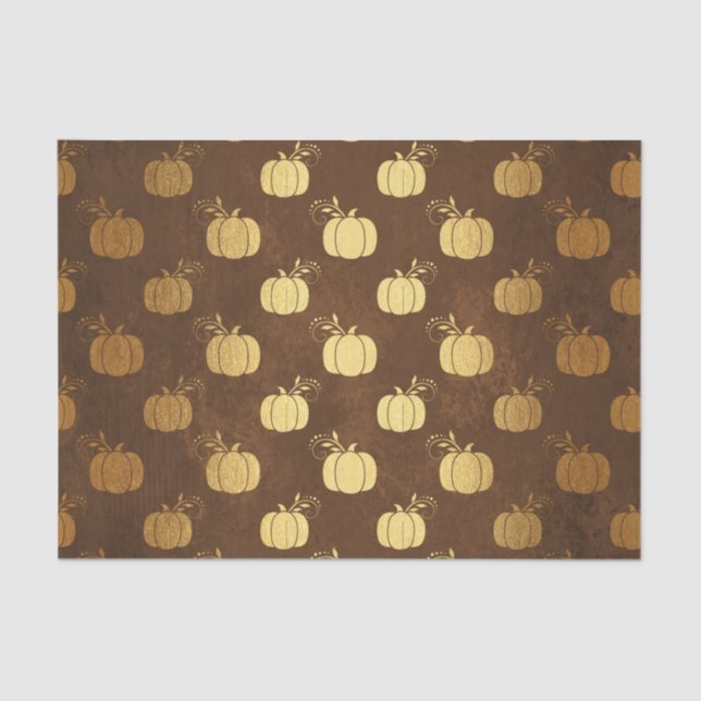 Gold Foil Thanksgiving Tissue Paper (Front)