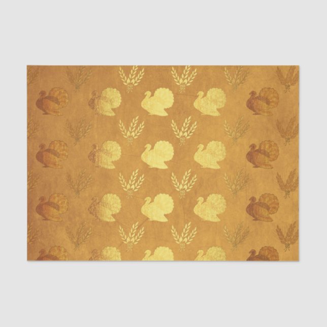 Gold Foil Thanksgiving Tissue Paper (Front)