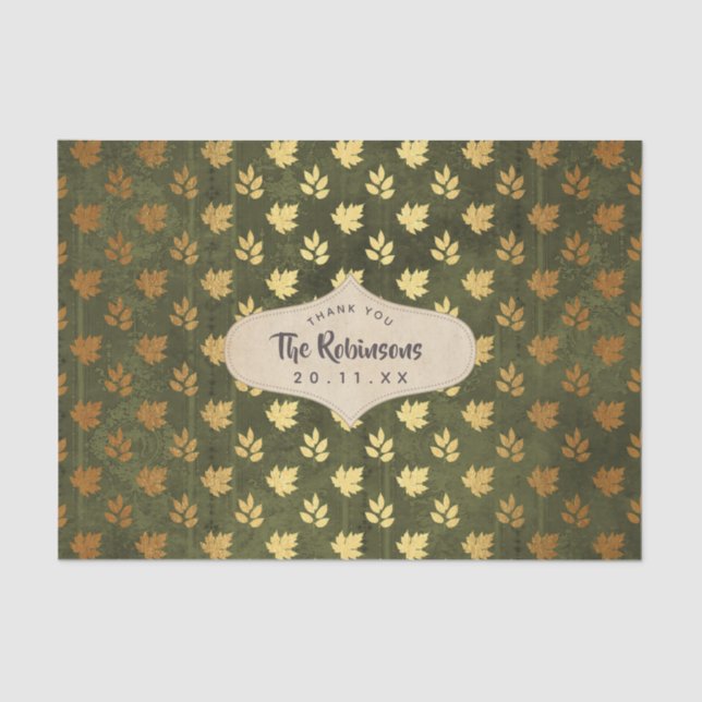 Gold Foil Thanksgiving Tissue Paper (Front)