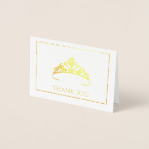 Gold Foil Tiara Mini Card