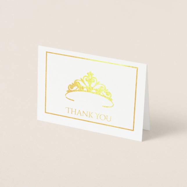 Gold Foil Tiara Mini Card (Front)