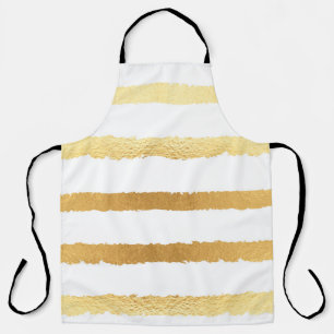 Gold foil, vintage seamless pattern. apron