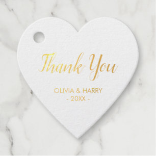 Gold Foil Wedding Favour Gift Tag