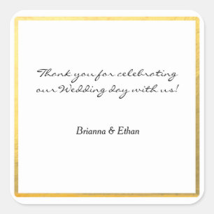 Gold Foil Wedding Favour Sticker Labels