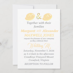 Gold Foil Wedding Invitation