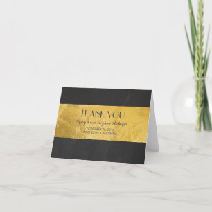 Gold Foil Wedding Modern Thank You Card