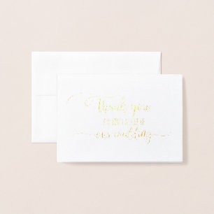 Gold Foil Wedding Officiant Thank You Card