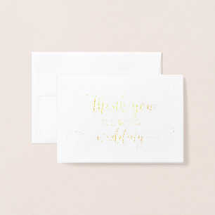 Gold Foil Wedding Planner Thank You Card