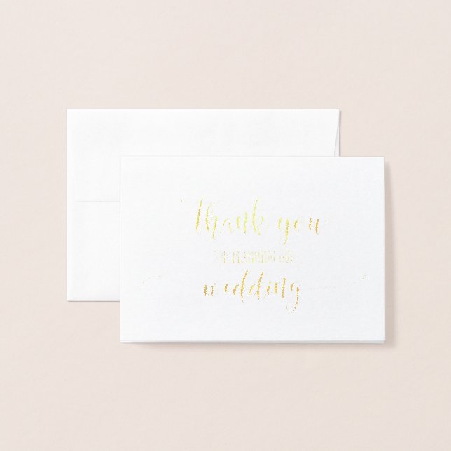 Gold Foil Wedding Planner Thank You Card (Front With Envelope)