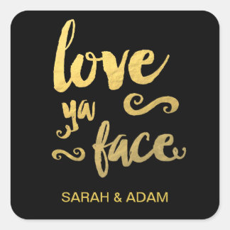 Gold Foil Wedding Sticker