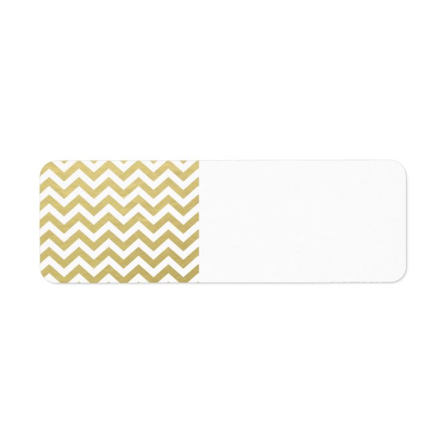 Gold Foil White Chevron Pattern (Front)