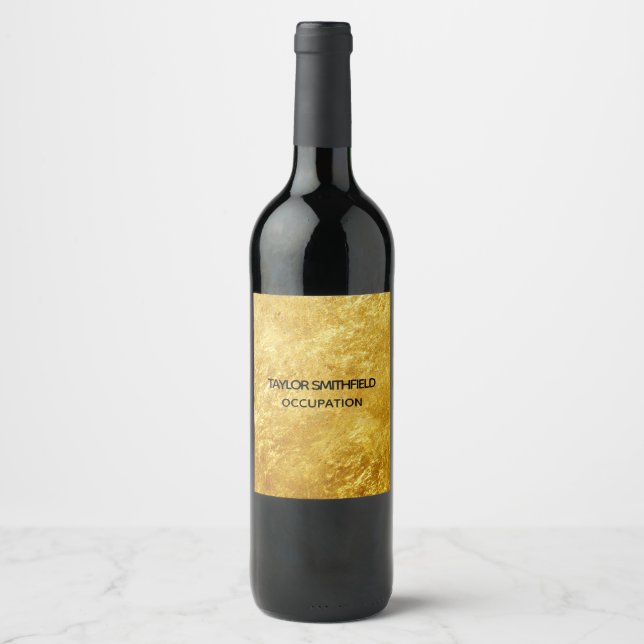 Gold Foil Wine Label (Front)