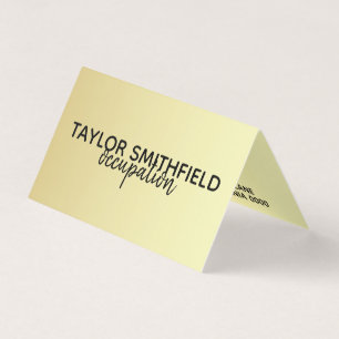 gold folded business card