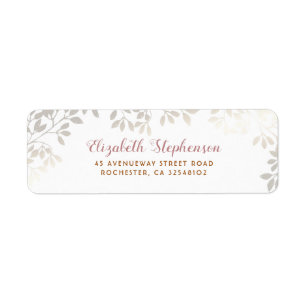 Gold Foliage Labels for Bunny Invitations