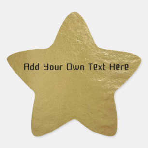 Gold Folied  Star Sticker