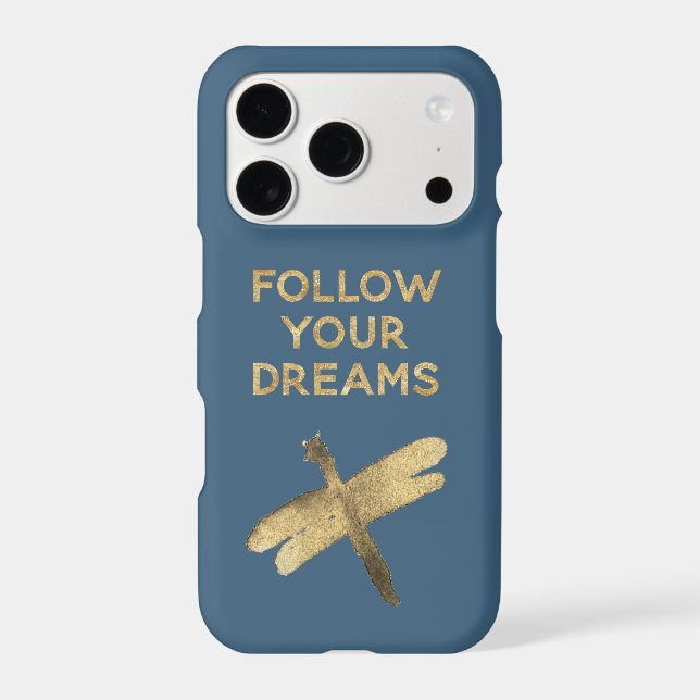 Gold Follow Your Dreams Dragonfly (Back)