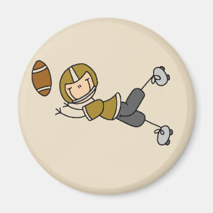Gold Football Player Tshirts and Gifts Magnet