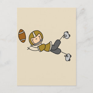 Gold Football Player Tshirts and Gifts Postcard