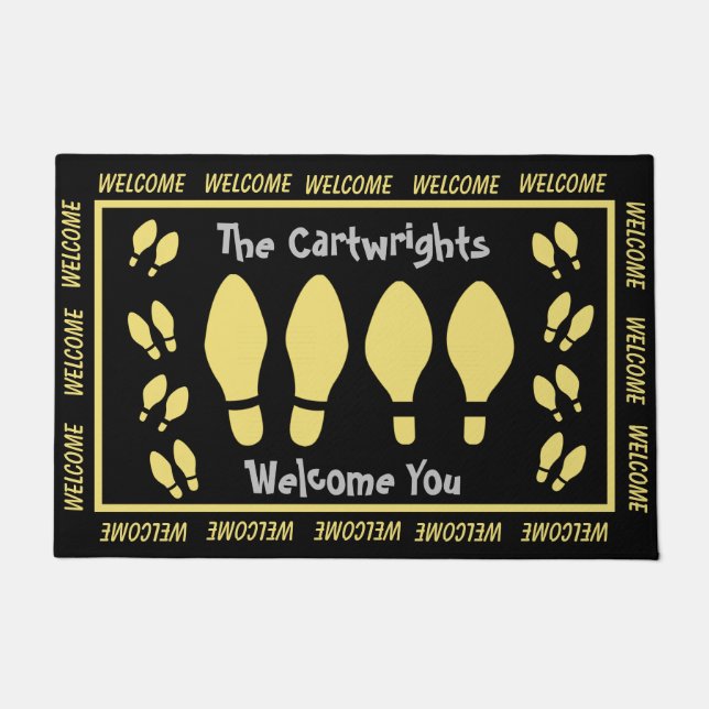 Gold Footprints and Welcome Doormat (Front)