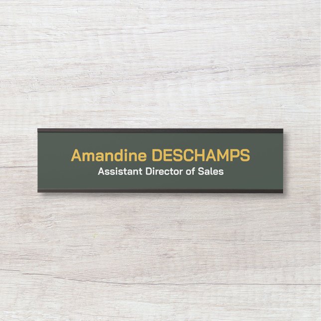 Gold & Forest Green Employee Office Door Sign (Gold & Forest Green Employee Office Door Sign)