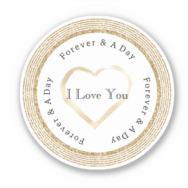 Gold Forever Love Heart Wedding (Front)