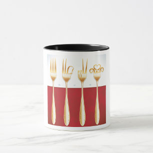 Gold Forks Mug