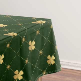Gold Four Leaf Clover Tablecloth