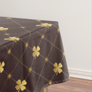Gold Four Leaf Clover Tablecloth
