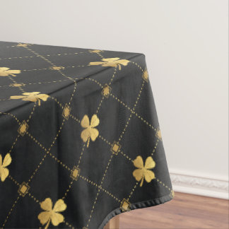 Gold Four Leaf Clover Tablecloth