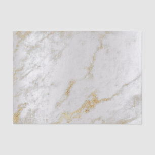 Gold Foxier Gray Silver Marble Metallic Abstract Tissue Paper