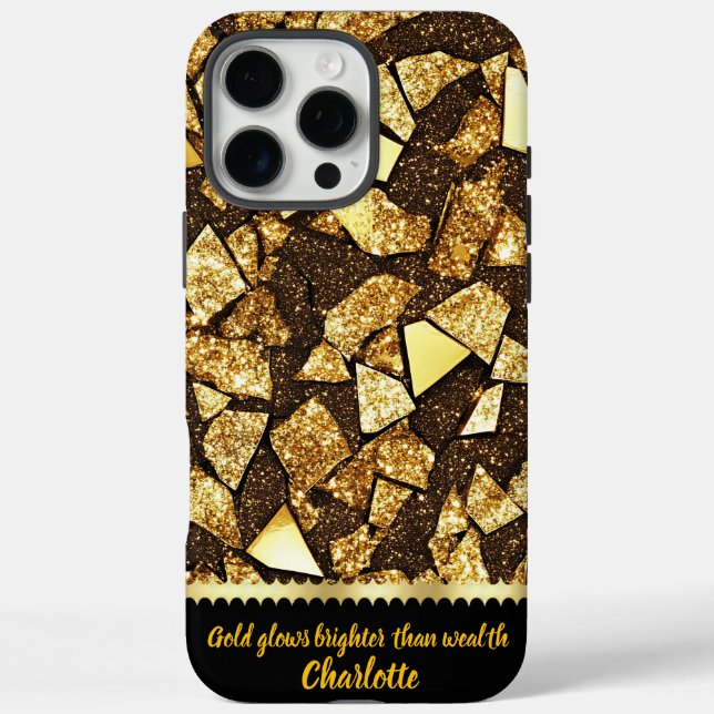 Gold fragments on a dark surface Case-Mate iPhone case (Back)