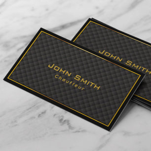 Gold Frame Diamond Grids Chauffeur Business Card