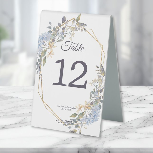 Gold Frame Dusty Blue Florals Wedding (Creator Uploaded)