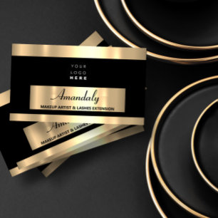  Gold Frame Fashion Beautique Shop Black White  Business Card