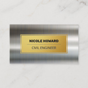 Gold Frame High Gloss Finish Metallic Background Business Card
