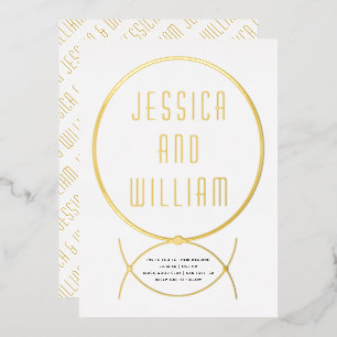 Gold frame jewellery inspired white wedding