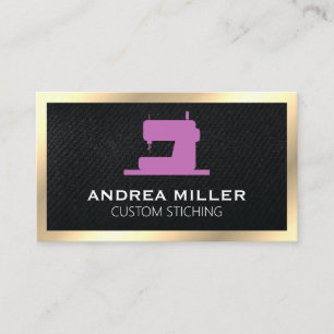 Gold Frame Manufacture Sewing Machine Logo Business Card
