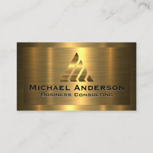 Gold Frame   Modern Gold Metallic Business Card
