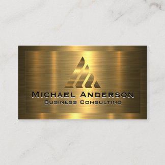 Gold Frame | Modern Gold Metallic Business Card