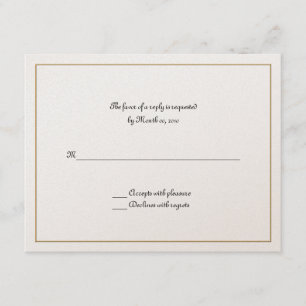 Gold Frame reply cards