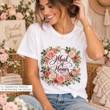 Gold Frame Roses Maid of Honour Bridal Shower