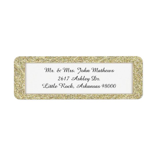 Gold Framed Custom Return Address Label 2