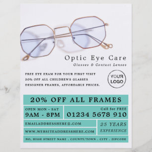 Gold Frames, Optician, Technical Practitioner Flyer