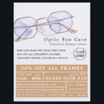 Gold Frames, Optician, Technical Practitioner Flyer<br><div class="desc">Gold Frames,  Optician,  Technical Practitioner Advertising Flyers By The Business Card Store.</div>