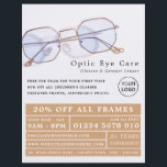 Gold Frames, Optician, Technical Practitioner Flyer<br><div class="desc">Gold Frames,  Optician,  Technical Practitioner Advertising Flyers By The Business Card Store.</div>