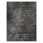 Gold French Script on Distressed Grey Decoupage
