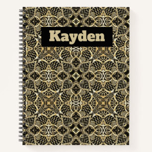 Gold Fretwork Notebook