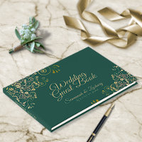 Gold Frills and Emerald Green Elegant Wedding