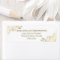 Gold Frills Elegant White Wedding Return Address
