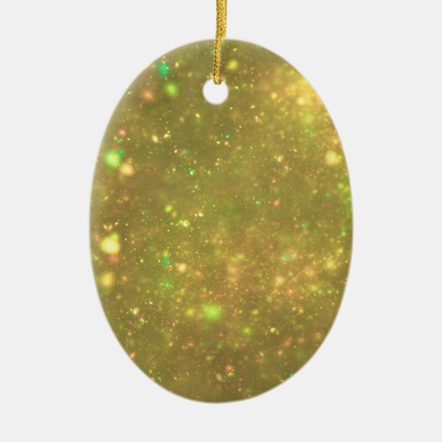 Gold Galactic Glitter Ceramic Tree Decoration (Front)